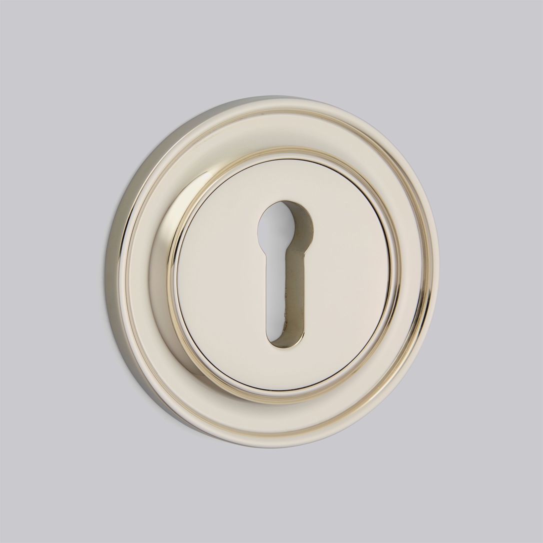 53mm Raised Edge Escutcheon - Standard Keyhole